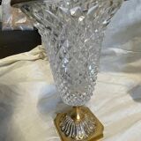 Paire de vases cristal et bronze XIX