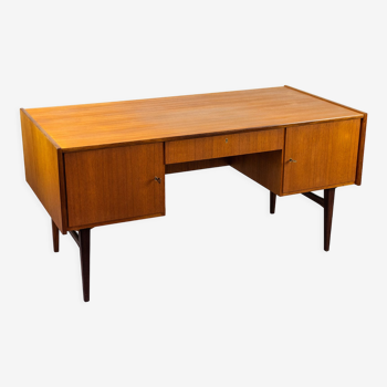 Freestanding vintage teak desk 1960s
