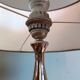 Lampe à poser en marbre rouge - style Barbier 1970