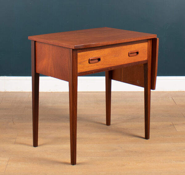 Rétro Danois des années 1960 Sewing Table Console Lampe de Table Table