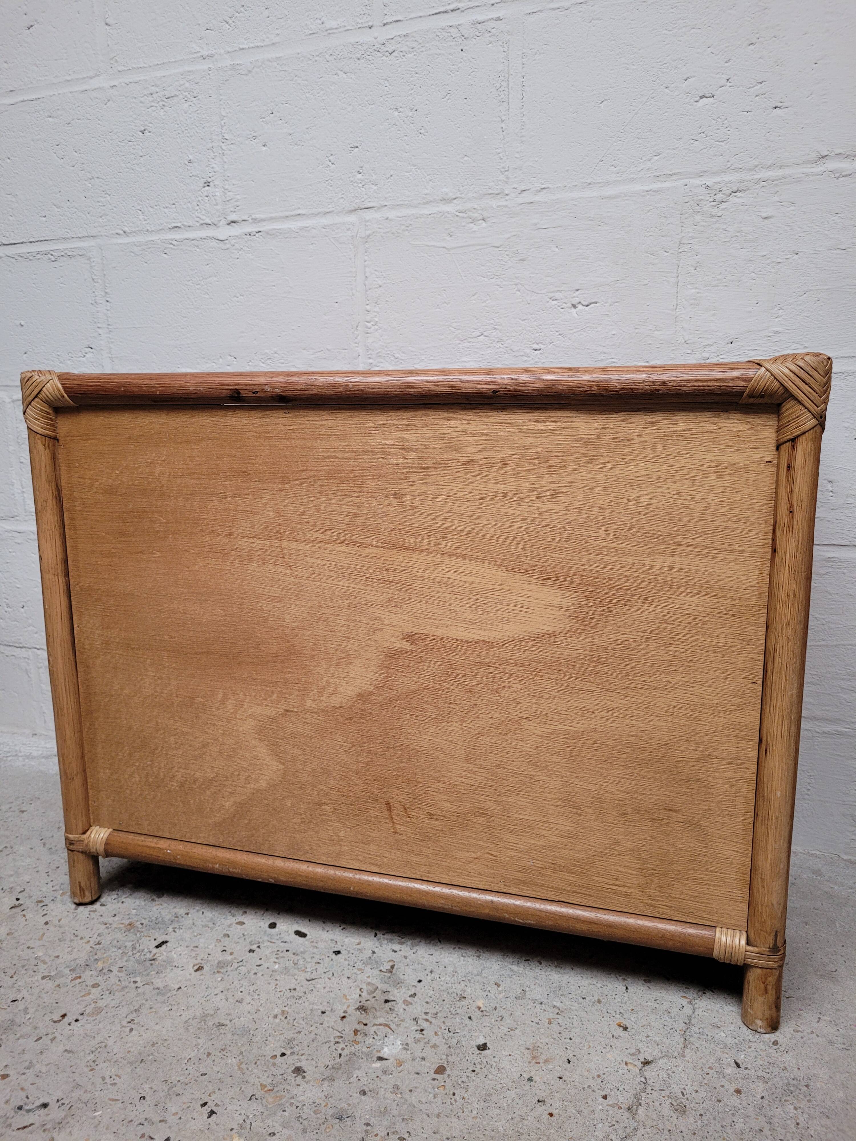 Sideboard wood, bamboo and rattan