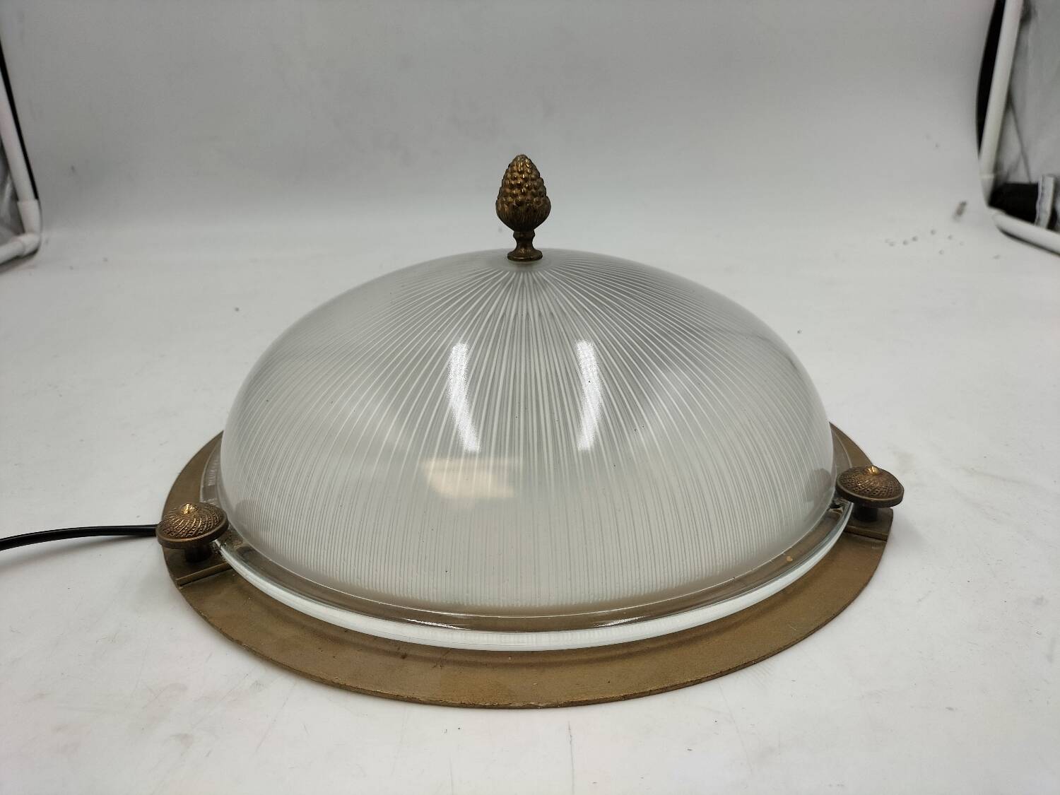 Holophane glass ceiling light