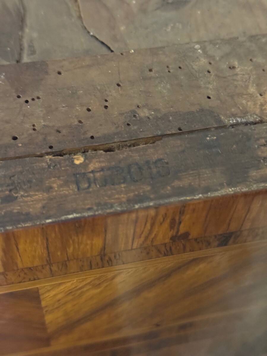 Louis XVI drop-leaf secretary in rosewood and violet wood veneer, 18th century