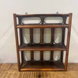 Vintage rattan wall shelf