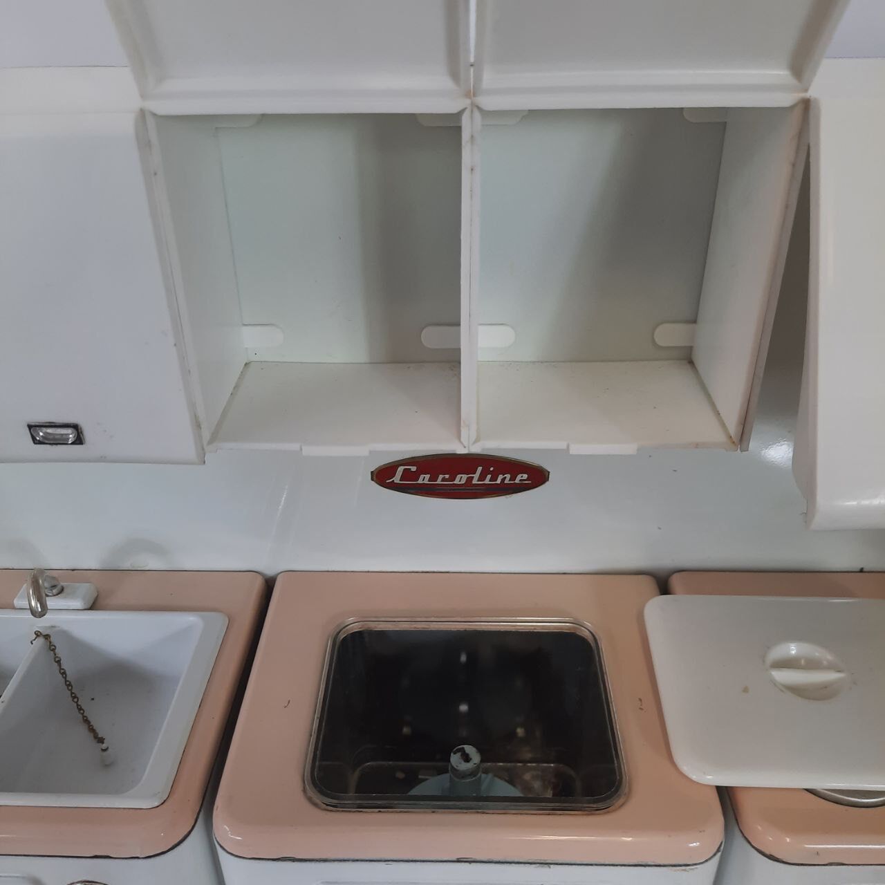 Miniature vintage toy kitchen