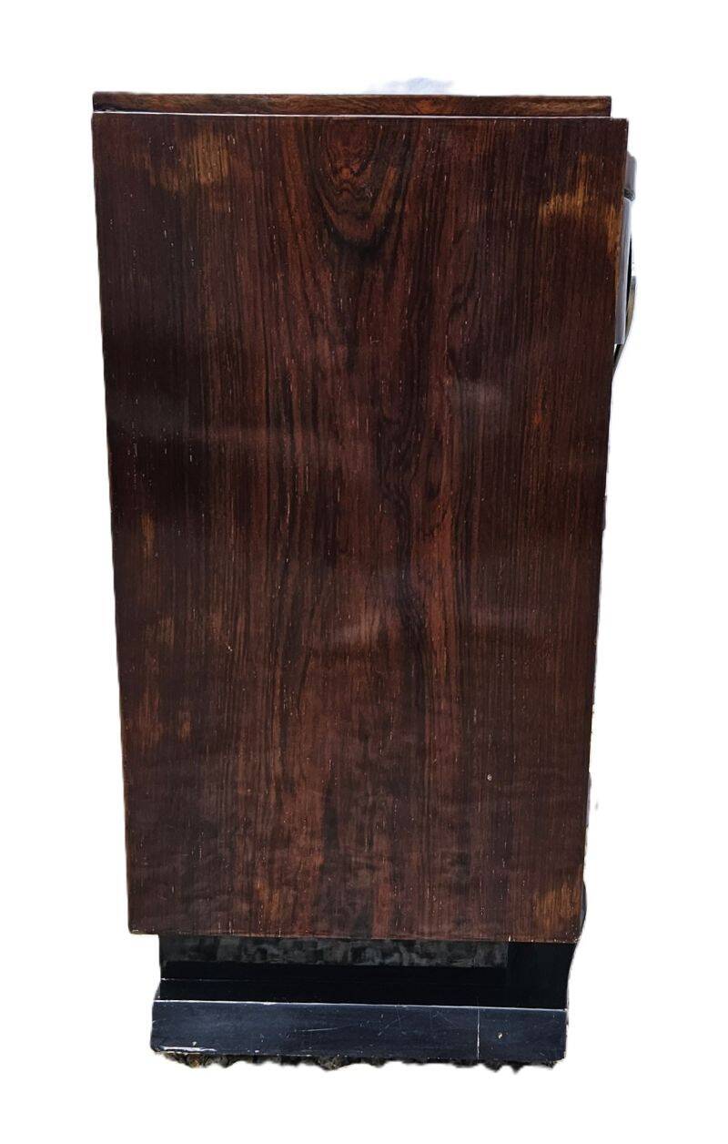 Art Deco Bedside Table in Varnished Rosewood