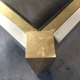 Table laiton et acier brossé 1970