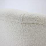 1940s 2-Seater Sofa in Sheepskin Fabric, Czechoslovakia