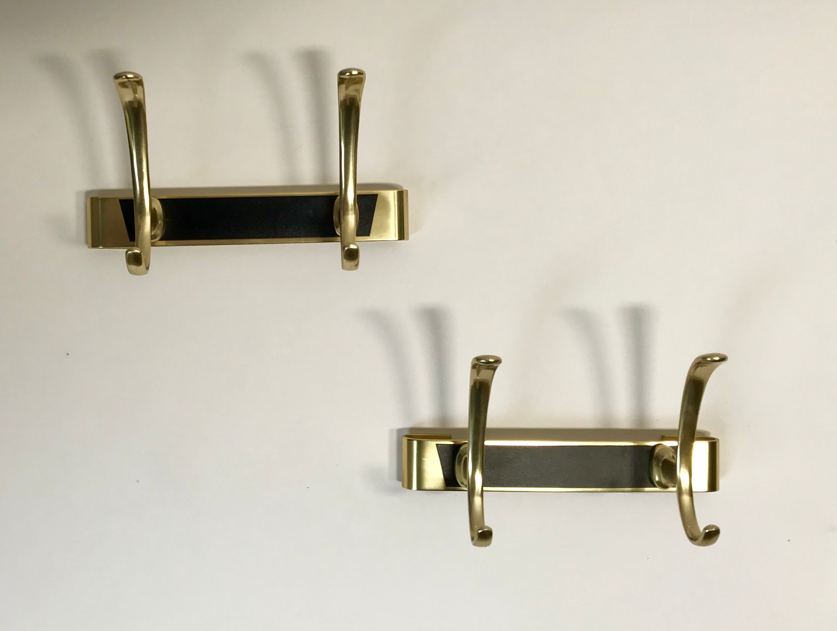 Pair of golden 60s patères