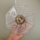 Vintage art deco frosted glass tulip pendant light