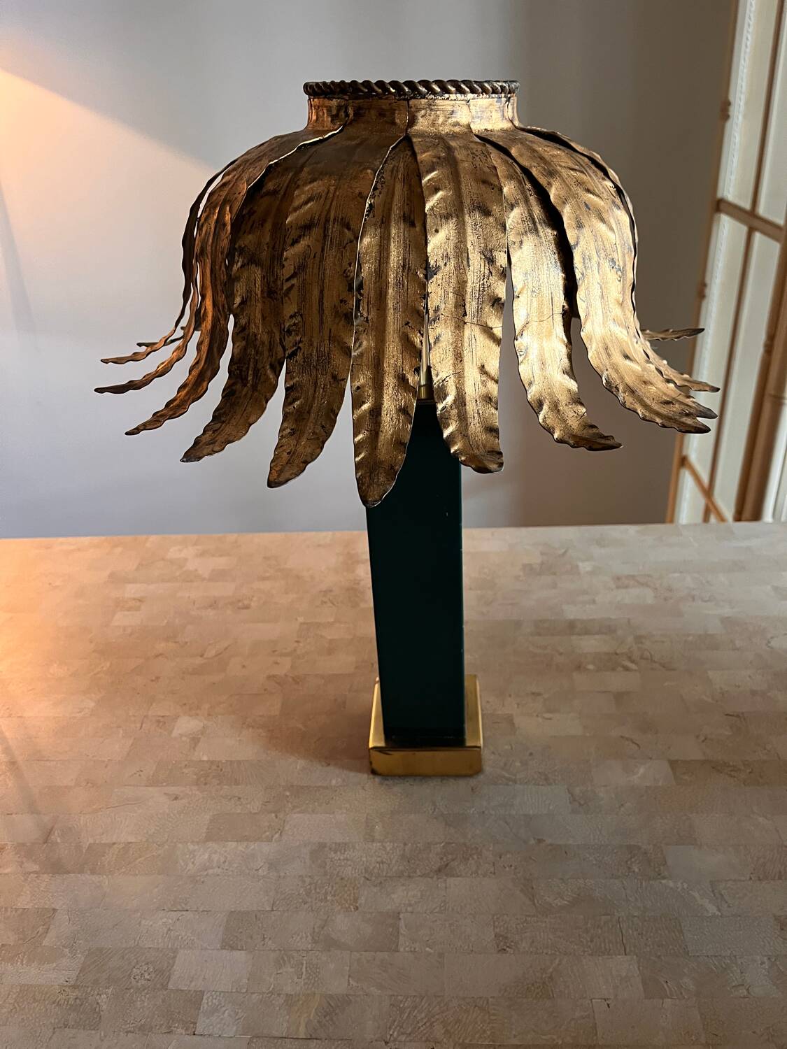 Palm lampe de table attribuée Maison Jansen