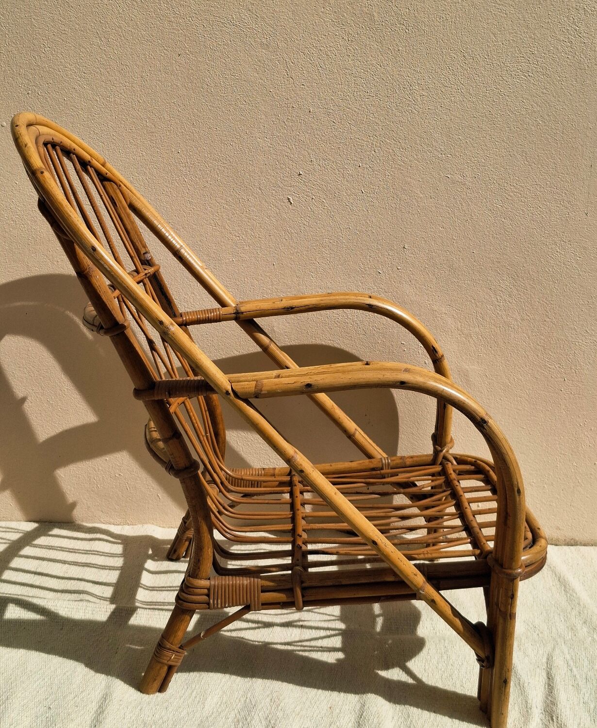 Audoux-Minnet rattan armchair 1950