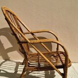 Audoux-Minnet rattan armchair 1950