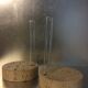 Pair of travertine soliflore from the 70s