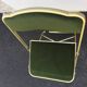 Lot of 4 golden folding chairs green velvet