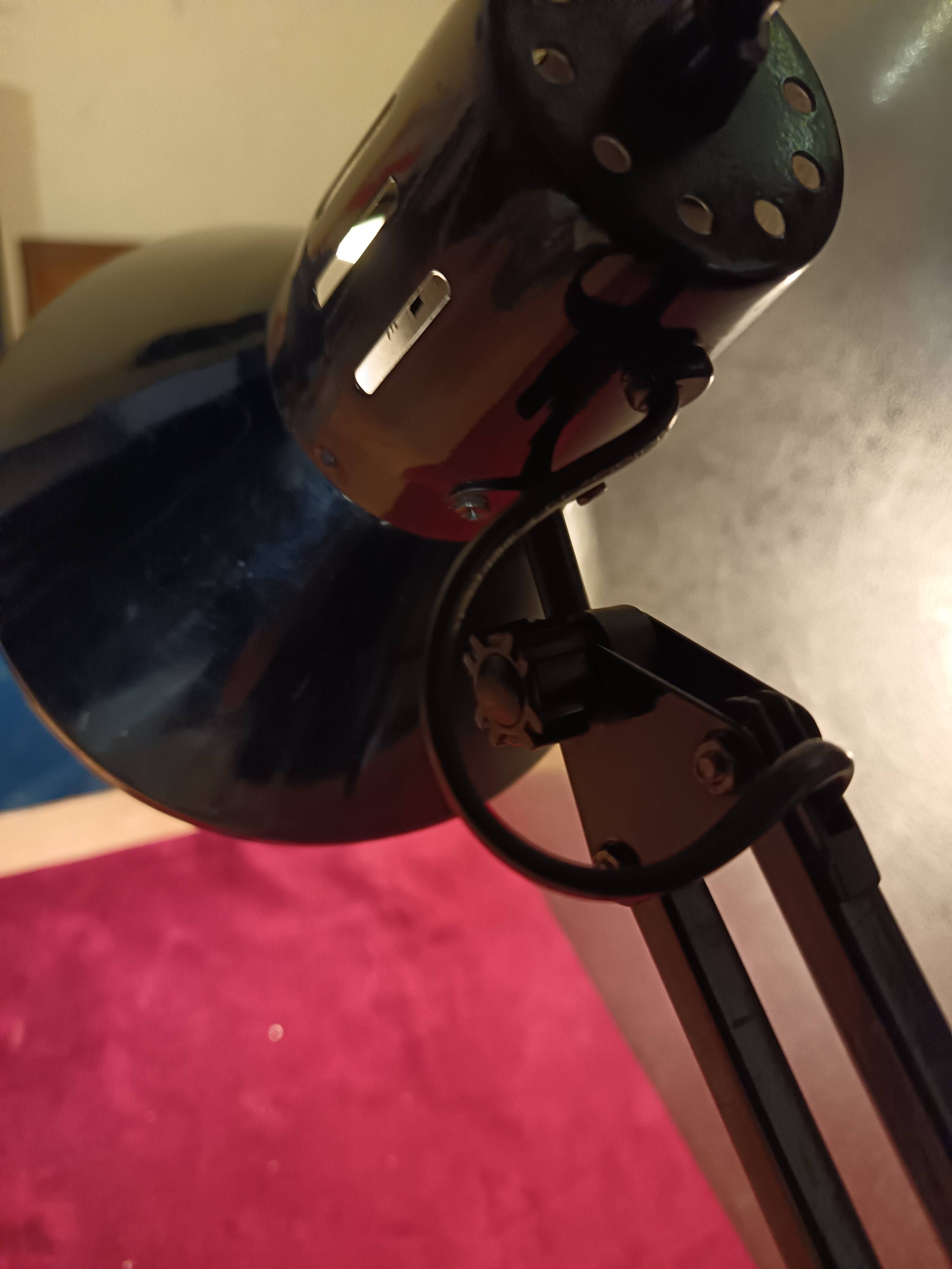 Black architect's lamp.