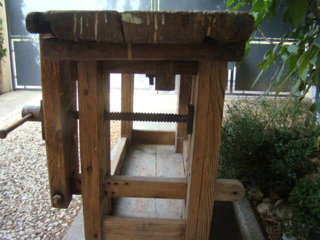 Carpenter old oak workbench