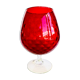 Red textured glass vase from the 60s-70s, Italy, Empoli