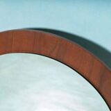 Vintage walnut wall mirror, minimalist from the 1960s.