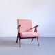 Mid Century Easy Chair Model B 310 Var in Coral Velvet