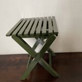 Vintage slatted fishing stool