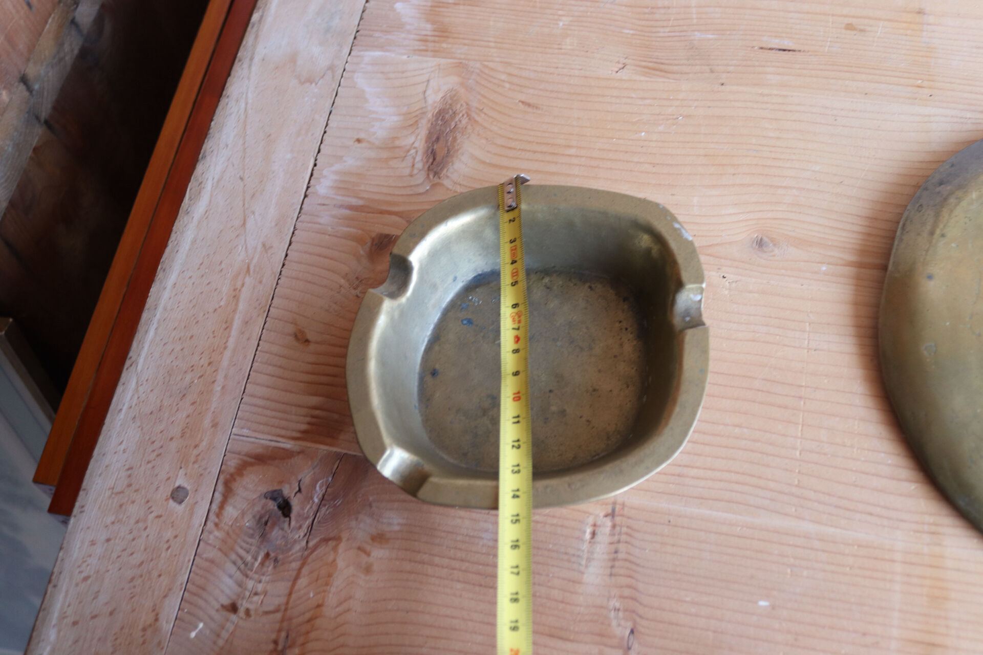 Vintage ashtray in solid brass