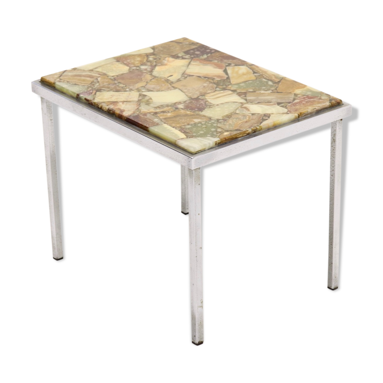 Onyx & epoxy resin side table, 1960s