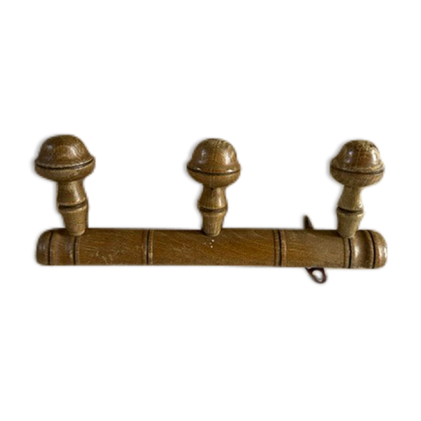 Wooden wall coat rack