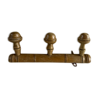 Wooden wall coat rack