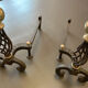 Chenets bronze et fonte