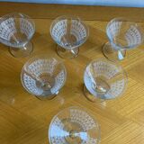 Set of 11 vintage flared champagne glasses