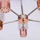 Mid-Century Chandelier in Chrome, Steel, Copper and Glass, Czech, 1960s