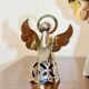 Vintage Swedish metal angel candlestick