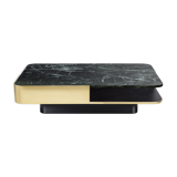 Red Edition brass and green marble lounge table