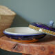 Gien blue earthenware candy box