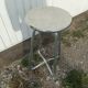 Pair of stools Habitat in cast aluminum 1980 vintage