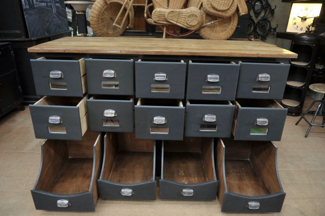 Commercial furniture in fir with drawers 1930