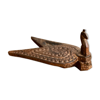 Indian spice box carved wooden bird