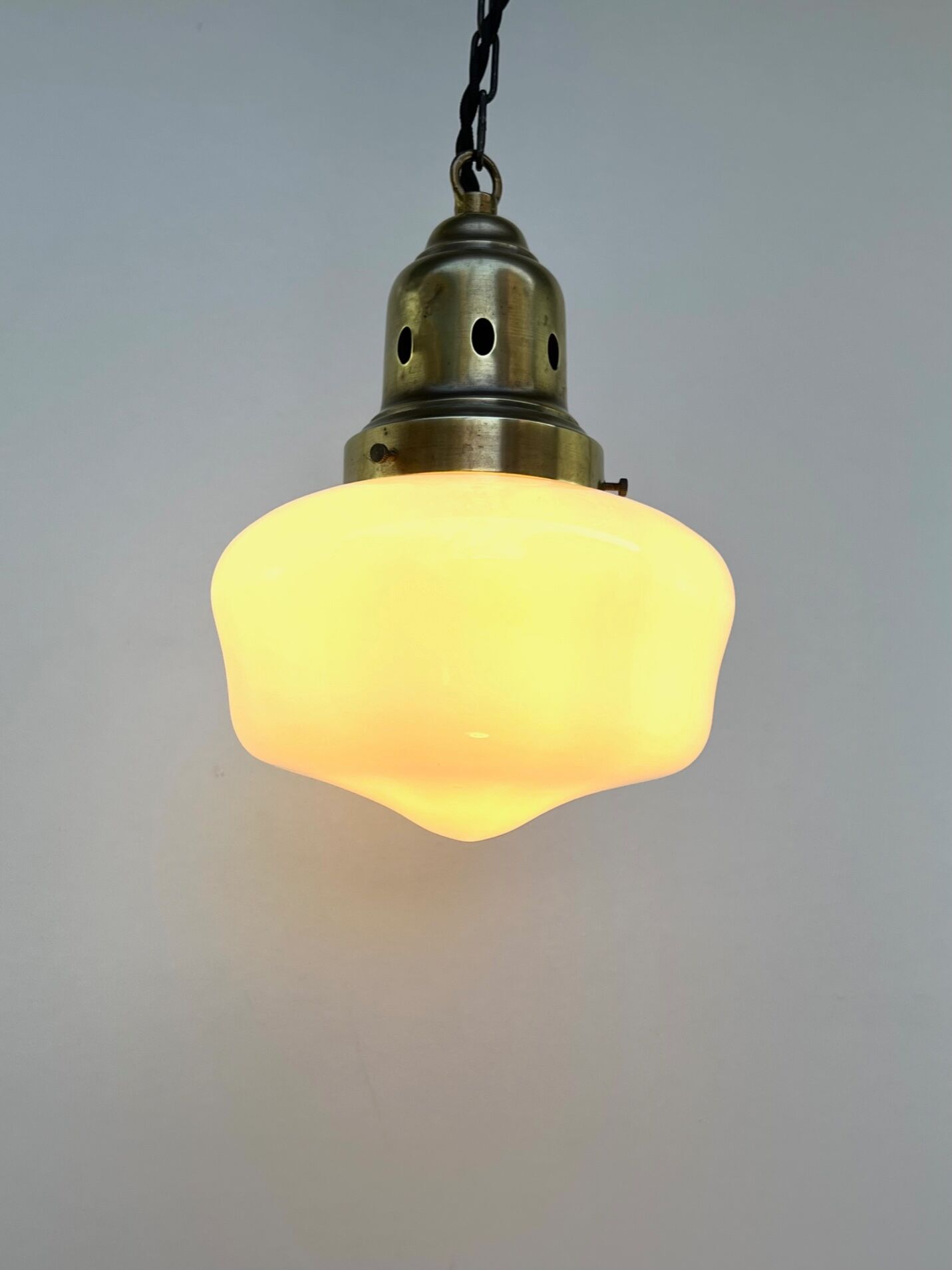 Chandelier 1920 opaline brand bag paris petit modele