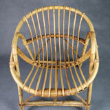Children's rattan shell chair