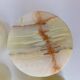 set of 6 small wine glasses in green alabaster stone