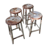 Set of 4 metal stools.