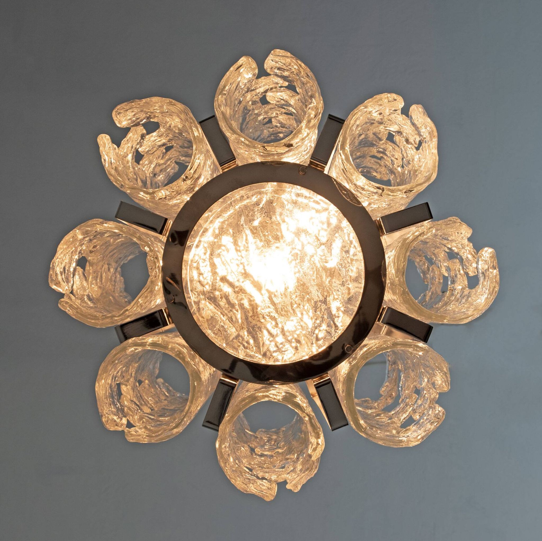 Carlo Nason Postmodern Italian Murano Glass Chandelier for Mazzega, 1970s