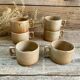 6 tasses en grès de Brenne France
