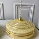 Suspension in glass of Clichy yellow and golden edging years 40-50