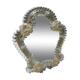 Venetian murano glass table mirror frame