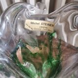 Crystal vase signed Michel steiner