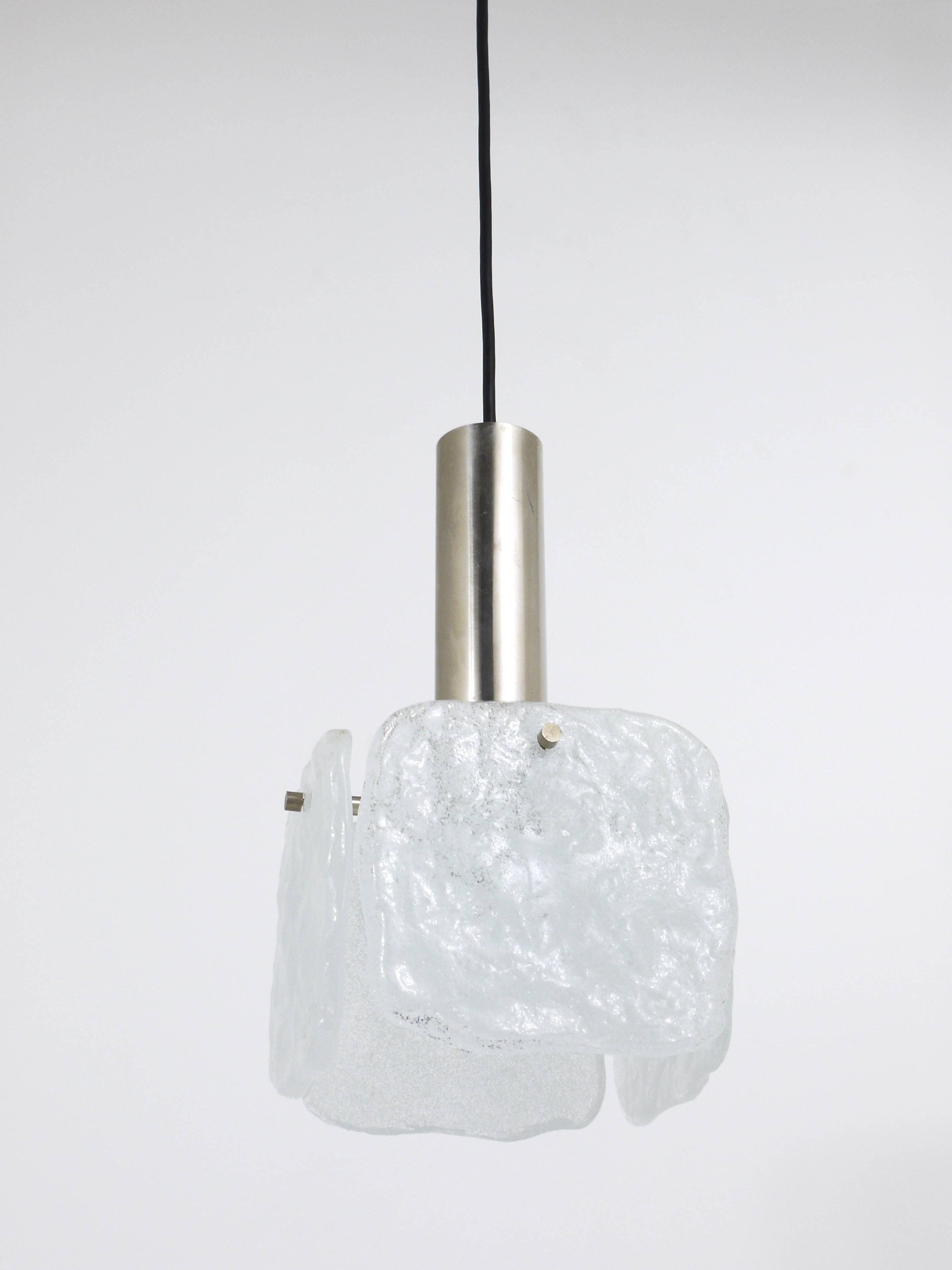 J.T. Kalmar 2x Suspension with frosted glass panels, Austria, 1960s