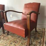 Pair of club armchairs 40s