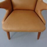 Teak and leather armchair by Svend Skipper for Skippers Møbler, Denmark, 1960s